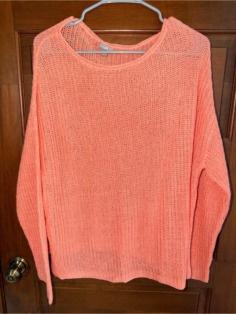 J.JILL CROCHET KNIT PULLOVER SWEATER